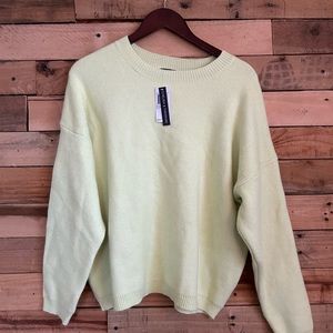 Chelsea & Theodore lemon yellow sweater | XL